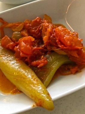 Biber ve domates salatası