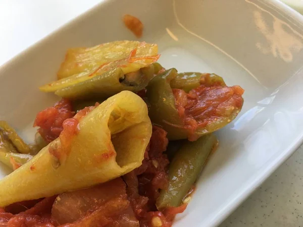 Biber ve domates salatası arka plan