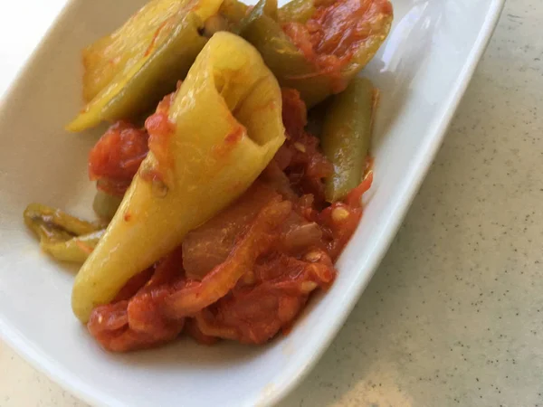 Biber ve domates salatası arka plan