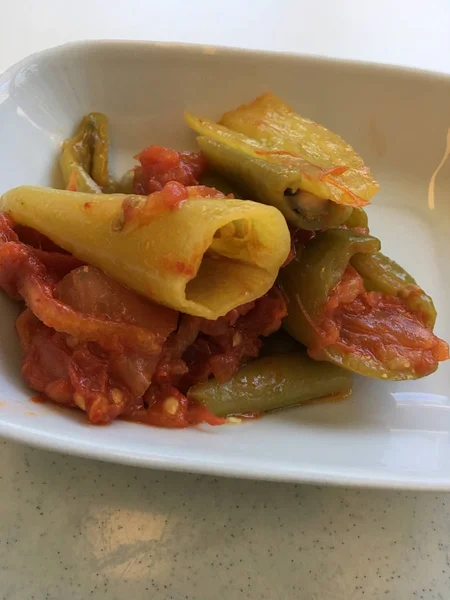 Biber ve domates salatası arka plan