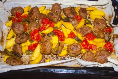 Köfte ve sebze izole etmek