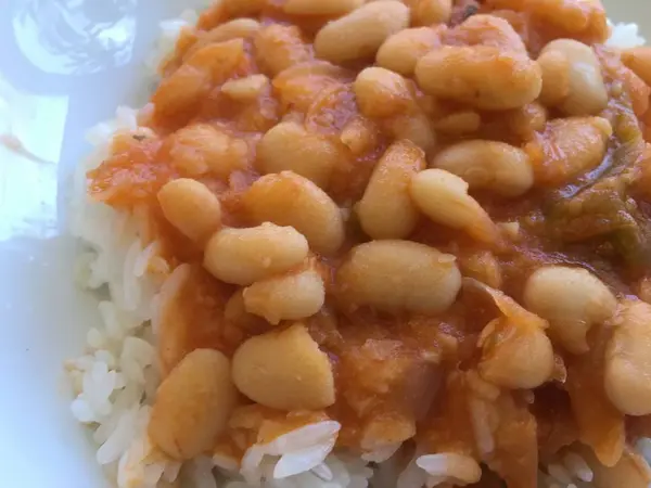 Arroz, frijoles turcos —  Fotos de Stock