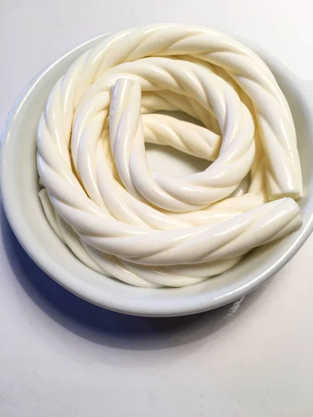 Rope white cheese — Stock Photo, Image