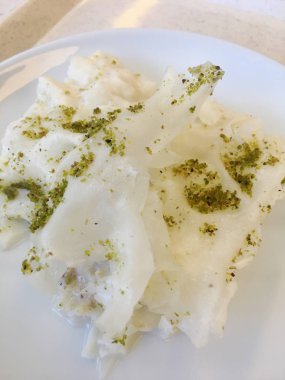 fındık arka plan ünitesi ile doldurulmuş pirinç gofret izole