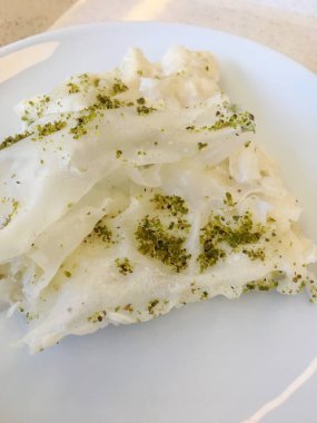 fındık arka plan ünitesi ile doldurulmuş pirinç gofret izole