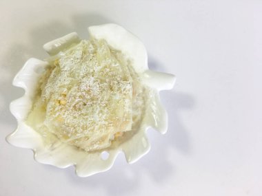 fındık arka plan ünitesi ile doldurulmuş pirinç gofret izole