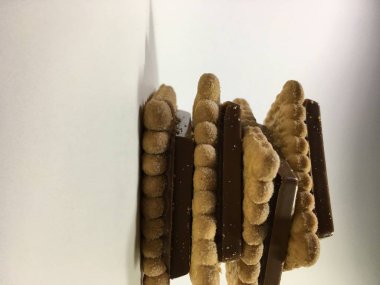 Bisküvi arka plan ünitesi izole