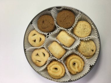 Bisküvi arka plan ünitesi izole