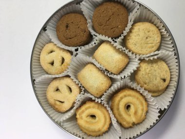 Bisküvi arka plan ünitesi izole