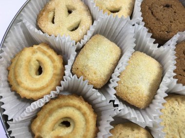 Bisküvi arka plan ünitesi izole