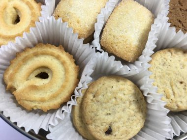 Bisküvi arka plan ünitesi izole