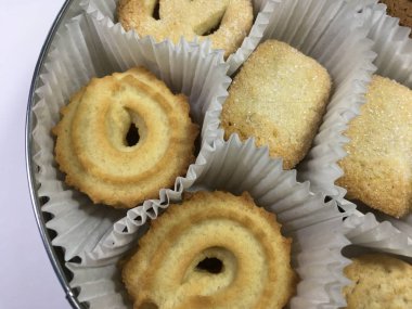 Bisküvi arka plan ünitesi izole