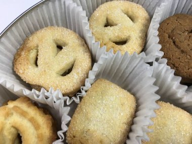 Bisküvi arka plan ünitesi izole