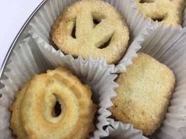 Bisküvi arka plan ünitesi izole