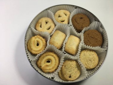 Bisküvi arka plan ünitesi izole