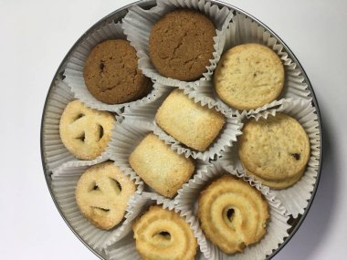 Bisküvi arka plan ünitesi izole