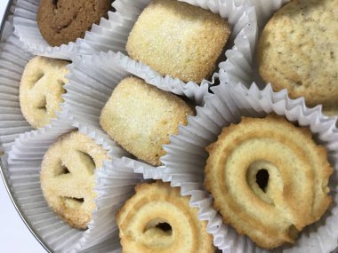 Bisküvi arka plan ünitesi izole