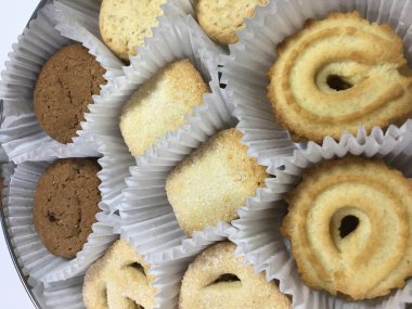 Bisküvi arka plan ünitesi izole