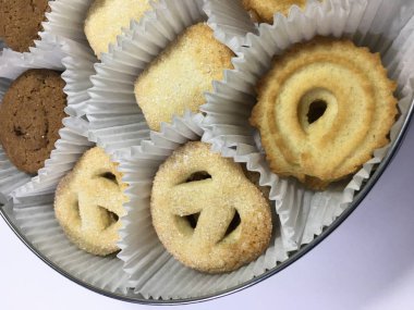 Bisküvi arka plan ünitesi izole