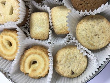 Bisküvi arka plan ünitesi izole