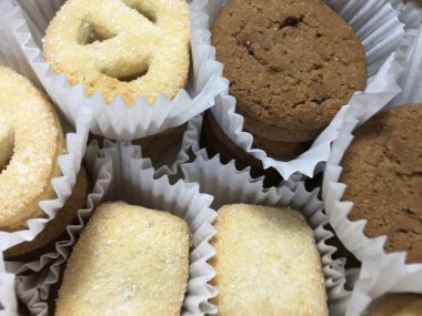 Bisküvi arka plan ünitesi izole