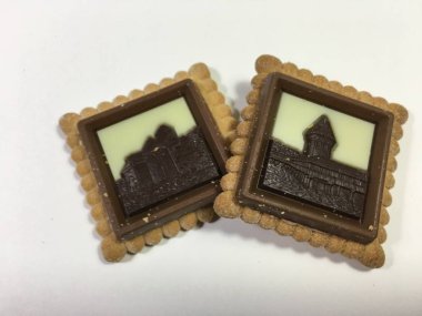 Bisküvi arka plan ünitesi izole