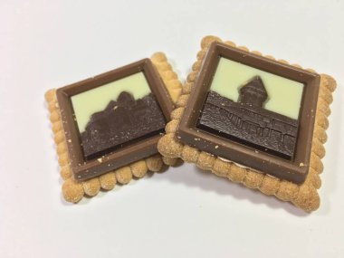 Bisküvi arka plan ünitesi izole