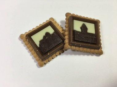 Bisküvi arka plan ünitesi izole