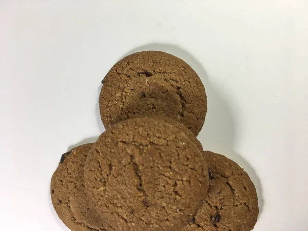 Unidade de fundo de biscoito isolado — Fotografia de Stock