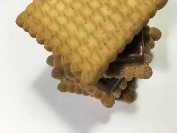 Unidade de fundo de biscoito isolado — Fotografia de Stock