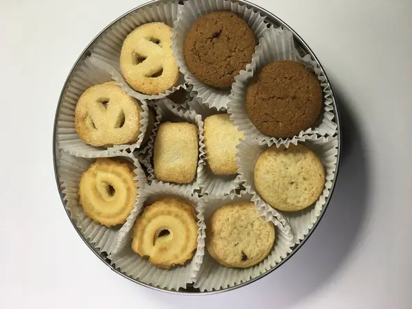 Unidad de fondo de galleta aislado — Foto de Stock