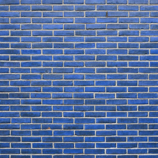 이루어진 블루 벽돌 벽의 사각형 부분 — 스톡 사진