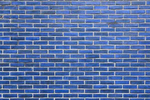 이루어진 블루 벽돌 벽의 수평 부분 — 스톡 사진