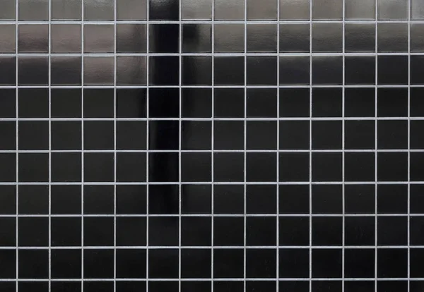 方形黑色陶瓷墙地砖和阴影的模式 — 图库照片