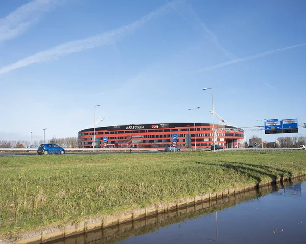 Stadion piłkarski z az alkmaar w Holandii — Zdjęcie stockowe