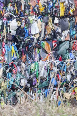 yığın plastik atık Hollanda'da sitenin geri dönüşüm