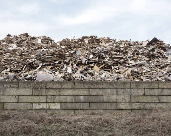 Afval van dump van hout in Nederland in almere — Stockfoto