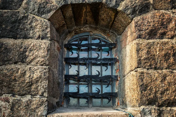 Ventana Cerrada Pared Edificio Antiguo — Foto de Stock