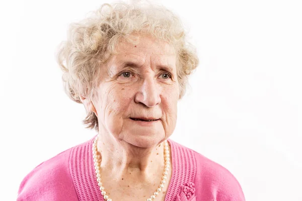 Ηλικιωμένη Γυναίκα Χαμόγελα — Φωτογραφία Αρχείου