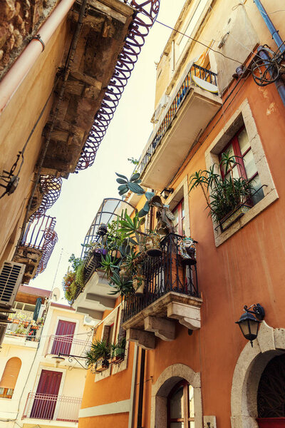 Street in Italy with old houses