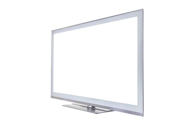 TV elegante com uma tela isolada para texto ou imagens — Fotografia de Stock