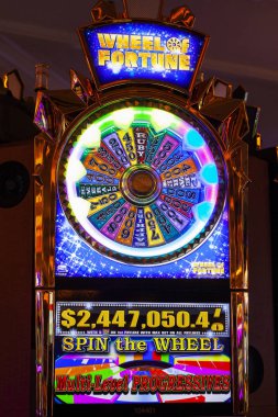 Las Vegas, Usa, 05 / 07 / 2016: Kumarhanede kumar makinesi. Yakın plan..