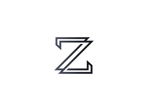 Modelo inicial do logotipo da letra Z. Símbolo do alfabeto para Bu corporativo — Vetor de Stock