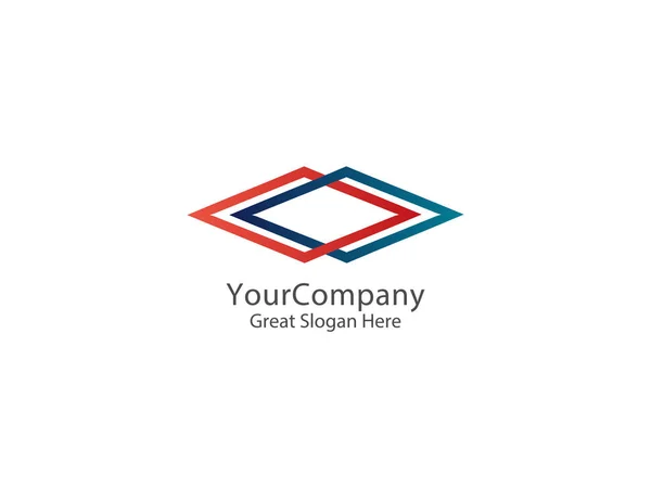 Logo carré abstrait infini. concept d'entreprise logo temp — Image vectorielle