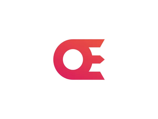 mektup Oe logosunu görmeniz gerekir. yaratıcı apps şablonu logo vektör çizim