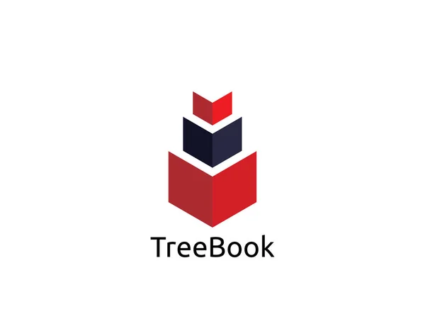 Resumo livro logotipo design modelo vetor ilustração — Vetor de Stock