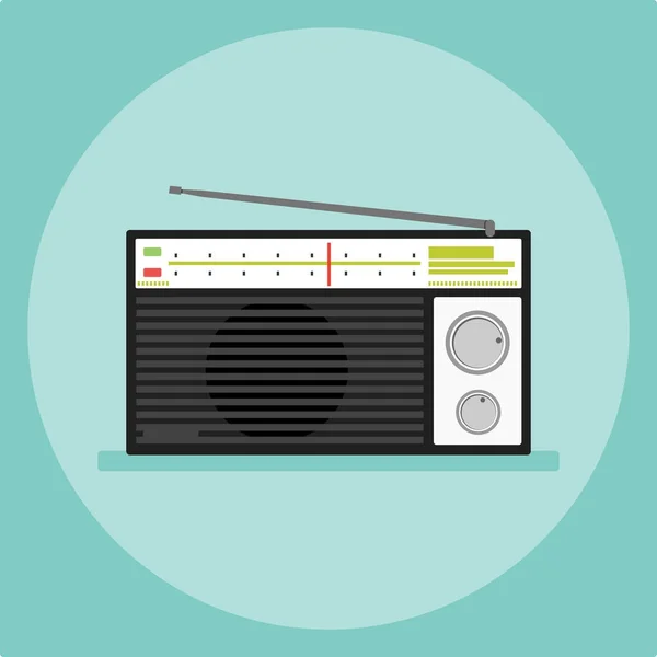 Ícone de rádio velho isolado ilustração vetorial de estilo plano . —  Vetores de Stock