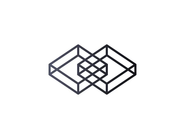 soyut kutu küp logo simge şablonu. blockchain ve teknoloji 
