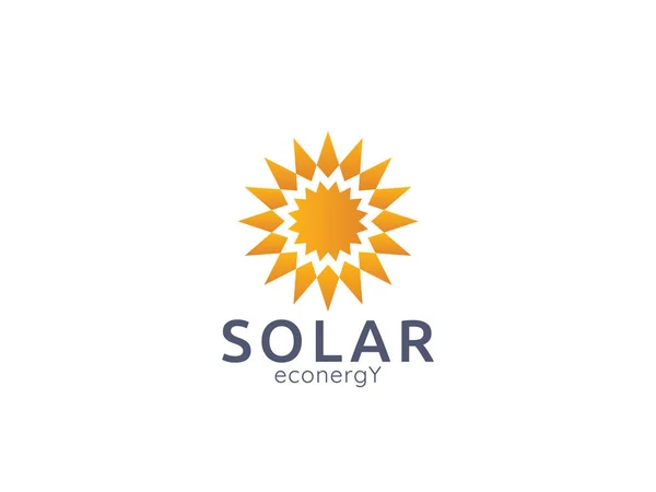 Solar panel energy logo icon. zero waste concept design — Stock Vector