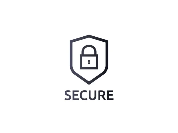 Shield Line Icon, Datenschutz und Internet vpn secur — Stockvektor